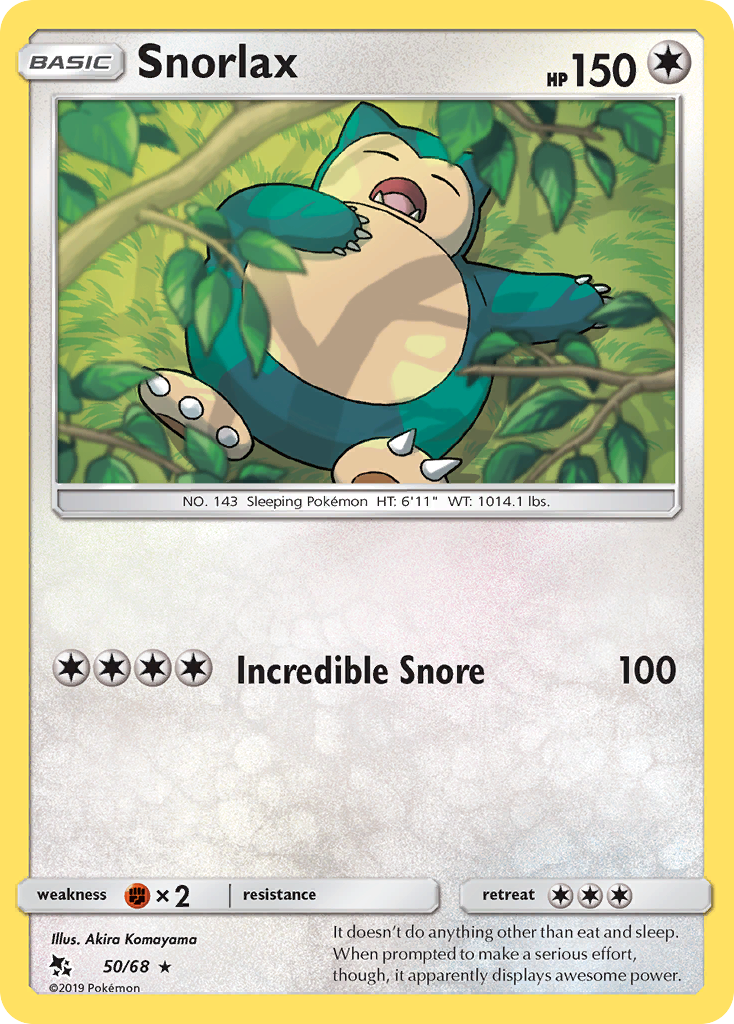 Snorlax (50/68) [Sun & Moon: Hidden Fates] | Card Citadel