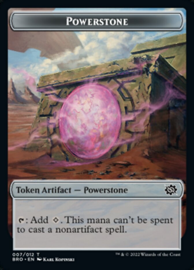 Powerstone // Elemental Double-Sided Token [The Brothers' War Tokens] | Card Citadel