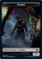 Zombie (008) // Spirit Cleric Double-sided Token [Innistrad: Crimson Vow Tokens] | Card Citadel