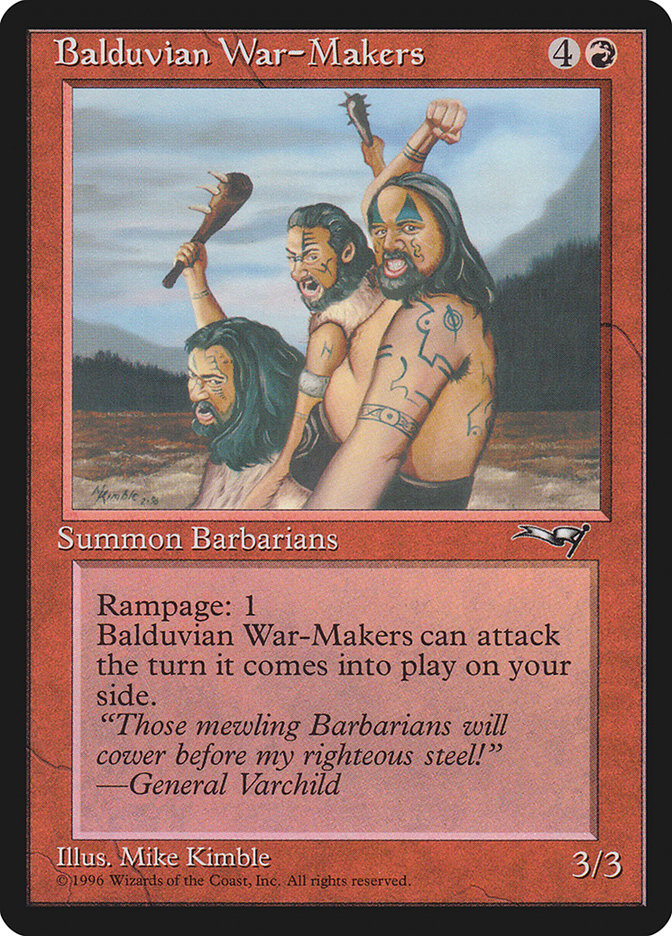 Balduvian War-Makers (Treeline Background) [Alliances] | Card Citadel