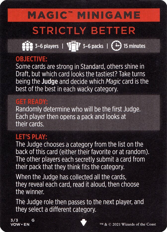 Strictly Better (Magic Minigame) [Innistrad: Crimson Vow Minigame] | Card Citadel