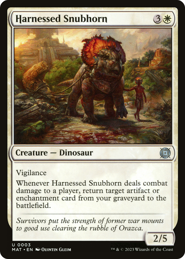 Harnessed Snubhorn [March of the Machine: The Aftermath] | Card Citadel