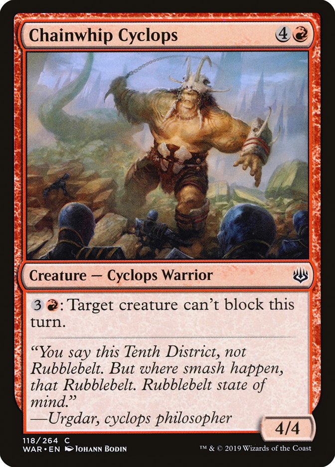 Chainwhip Cyclops [War of the Spark] | Card Citadel