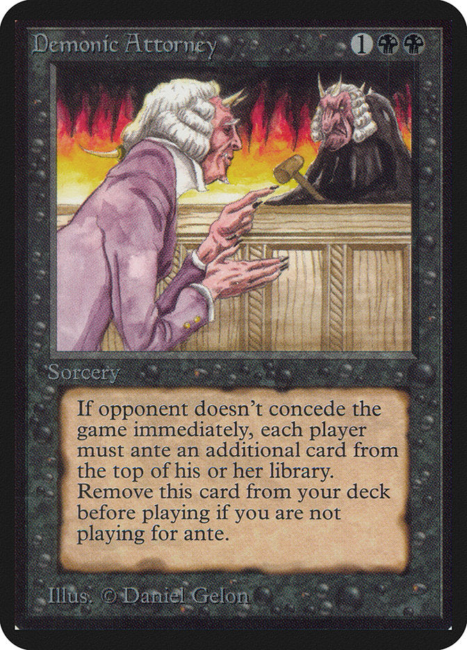 Demonic Attorney [Limited Edition Alpha] | Card Citadel