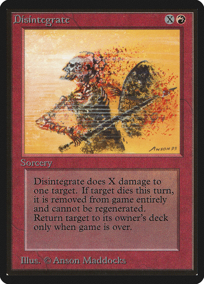 Disintegrate [Limited Edition Beta] | Card Citadel