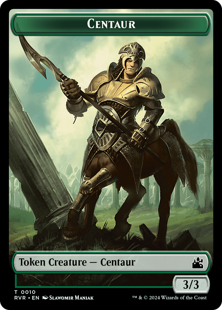 Elf Knight // Centaur Double-Sided Token [Ravnica Remastered Tokens] | Card Citadel