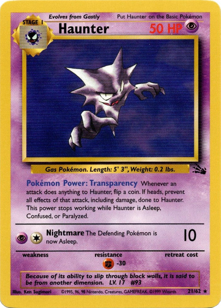 Haunter (21/62) [Fossil Unlimited] | Card Citadel