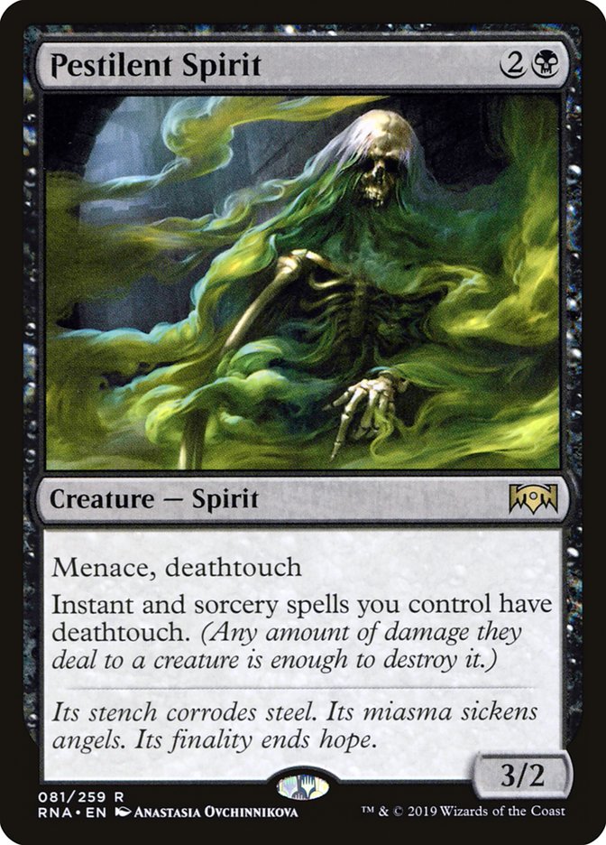 Pestilent Spirit [Ravnica Allegiance] | Card Citadel