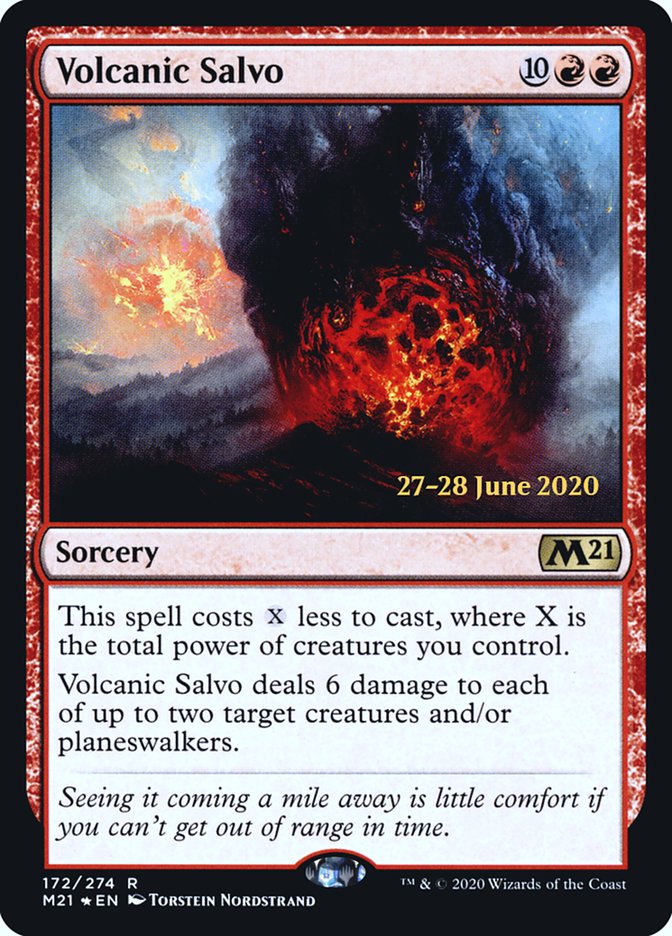 Volcanic Salvo  [Core Set 2021 Prerelease Promos] | Card Citadel