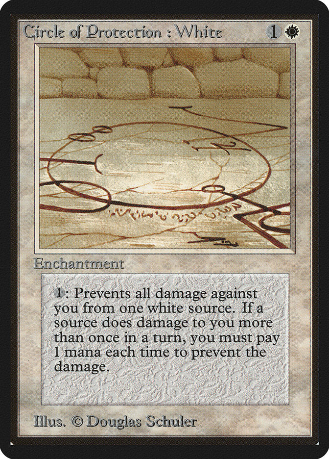 Circle of Protection: White [Limited Edition Beta] | Card Citadel