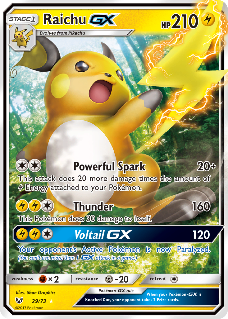 Raichu GX (29/73) [Sun & Moon: Shining Legends] | Card Citadel