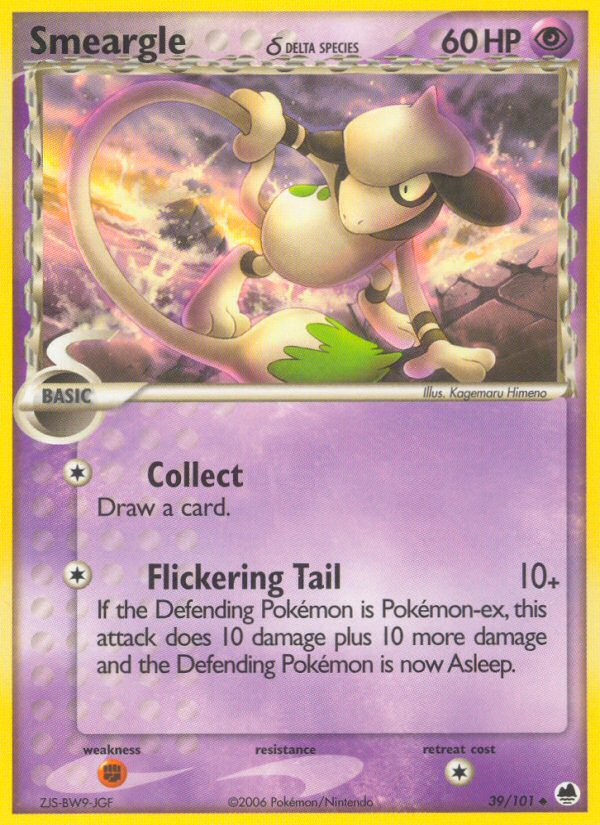 Smeargle (39/101) (Delta Species) [EX: Dragon Frontiers] | Card Citadel