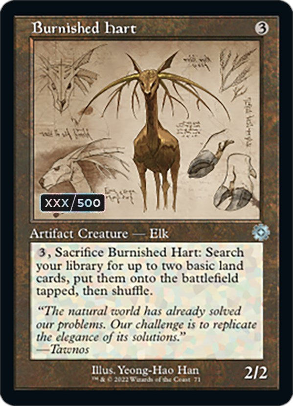 Burnished Hart (Retro Schematic) (Serial Numbered) [The Brothers' War Retro Artifacts] | Card Citadel