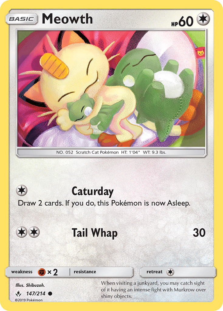 Meowth (147/214) [Sun & Moon: Unbroken Bonds] | Card Citadel