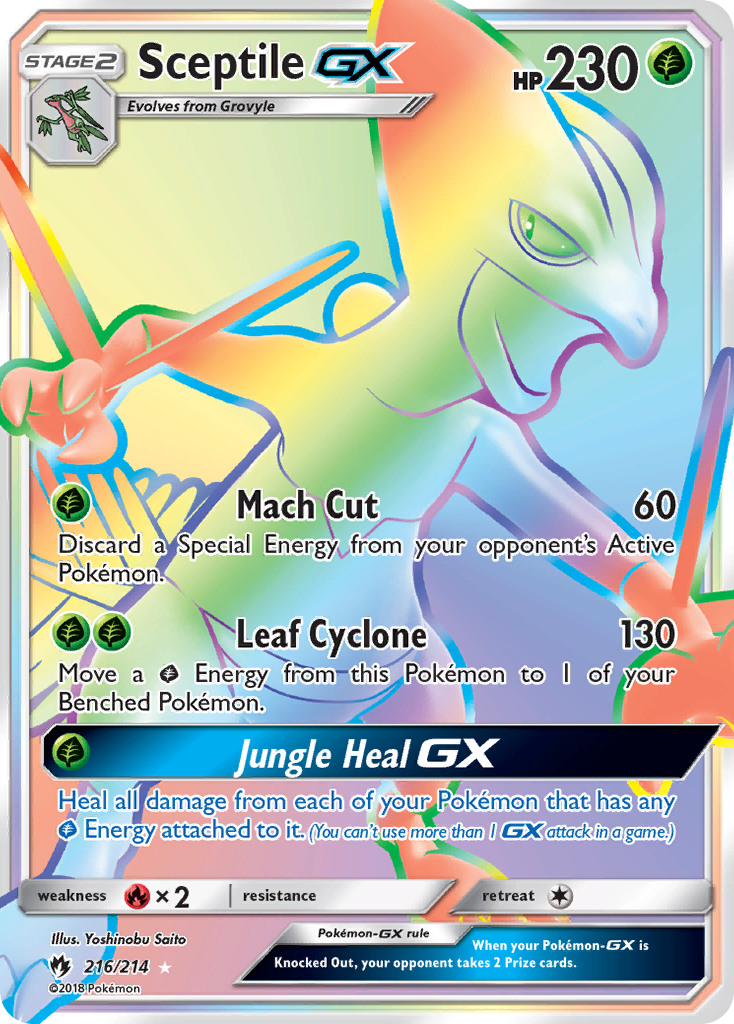 Sceptile GX (216/214) [Sun & Moon: Lost Thunder] | Card Citadel