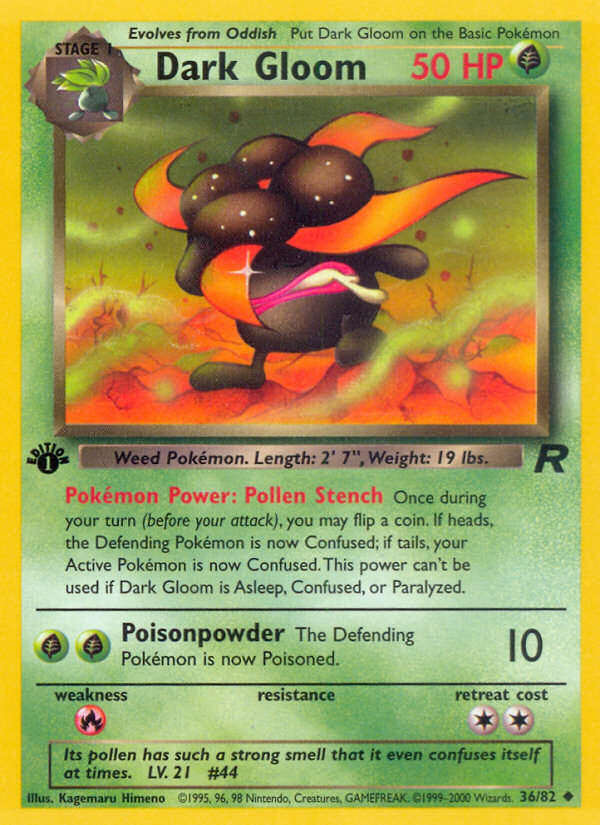 Dark Gloom (36/82) [Team Rocket 1st Edition] | Card Citadel