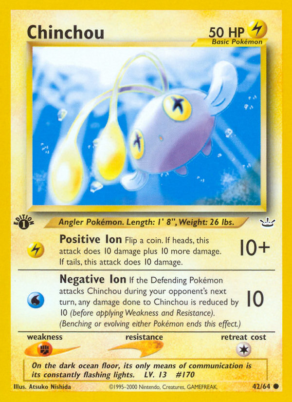 Chinchou (42/64) [Neo Revelation 1st Edition] | Card Citadel