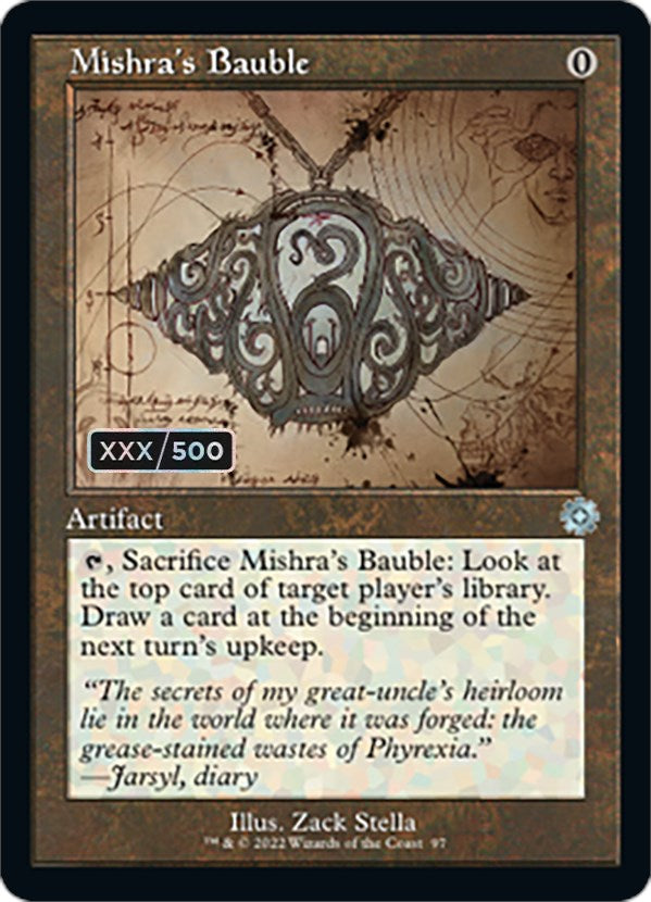 Mishra's Bauble (Retro Schematic) (Serial Numbered) [The Brothers' War Retro Artifacts] | Card Citadel