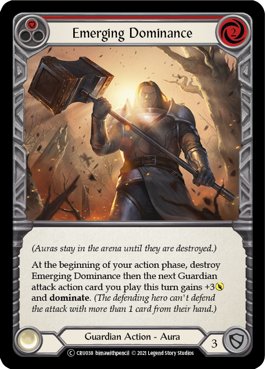 Emerging Dominance (Red) (Rainbow Foil) [CRU038-RF] Unlimited Rainbow Foil | Card Citadel