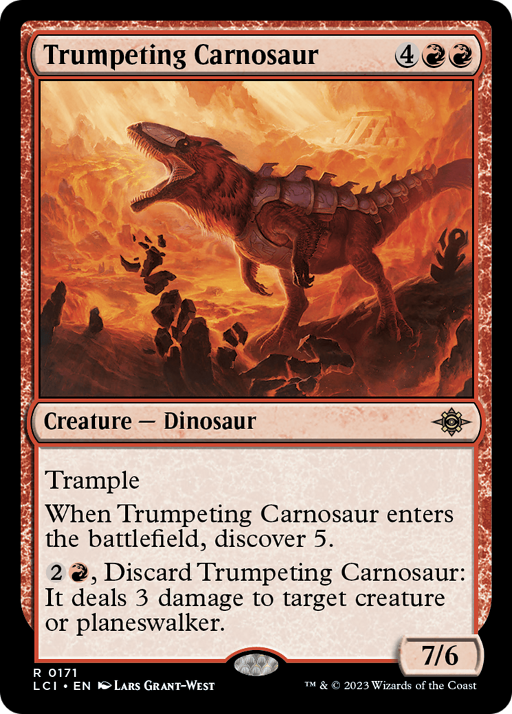 Trumpeting Carnosaur [The Lost Caverns of Ixalan] | Card Citadel
