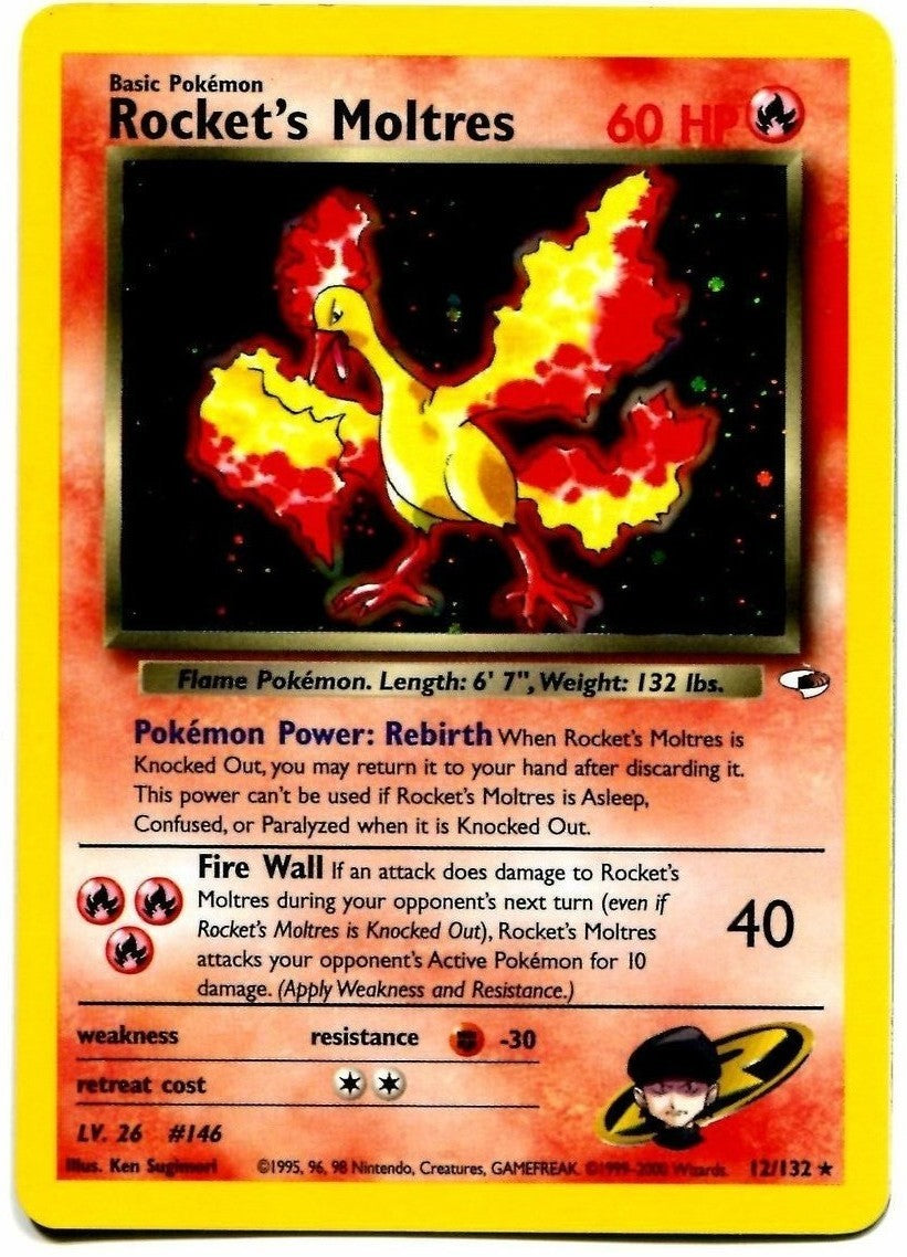 Rocket's Moltres (12/132) [Gym Heroes Unlimited] | Card Citadel