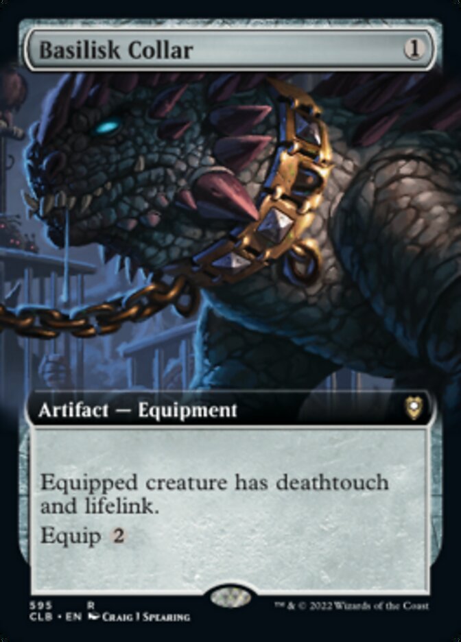 Basilisk Collar (Extended Art) [Commander Legends: Battle for Baldur's Gate] | Card Citadel