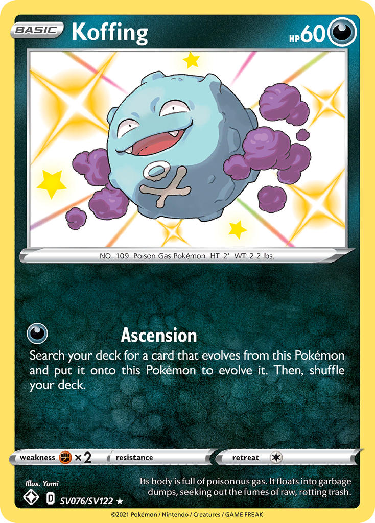 Koffing (SV076/SV122) [Sword & Shield: Shining Fates] | Card Citadel