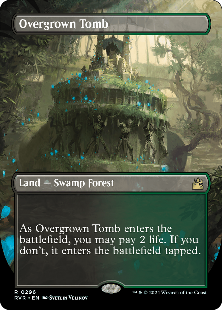 Overgrown Tomb (Borderless) [Ravnica Remastered] | Card Citadel