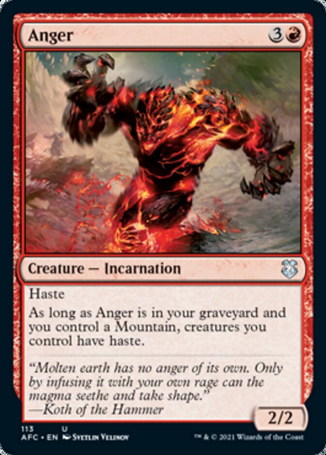 Anger [Dungeons & Dragons: Adventures in the Forgotten Realms Commander] | Card Citadel