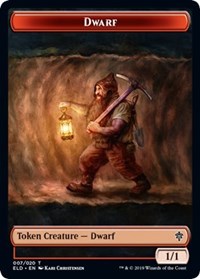 Dwarf // Food (18) Double-sided Token [Throne of Eldraine Tokens] | Card Citadel