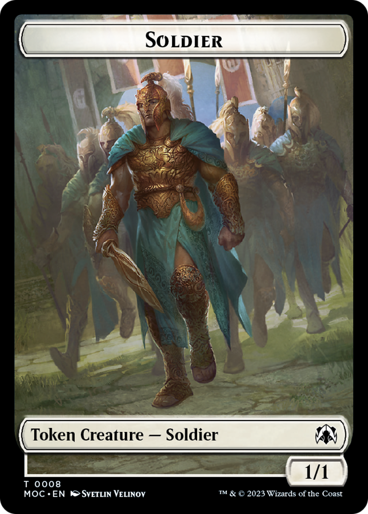 Soldier // Insect Double-Sided Token [March of the Machine Commander Tokens] | Card Citadel