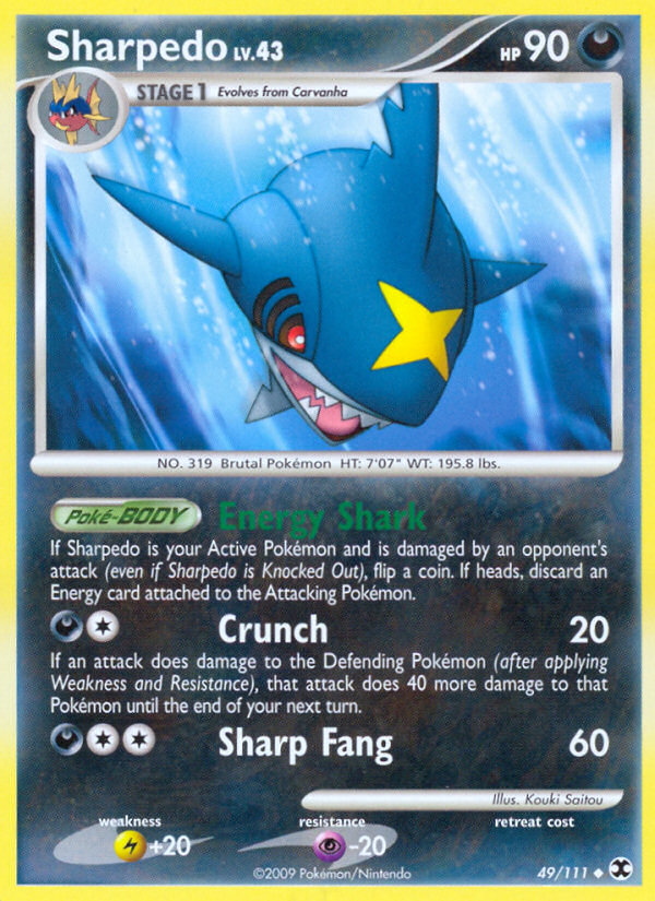 Sharpedo (49/111) [Platinum: Rising Rivals] | Card Citadel