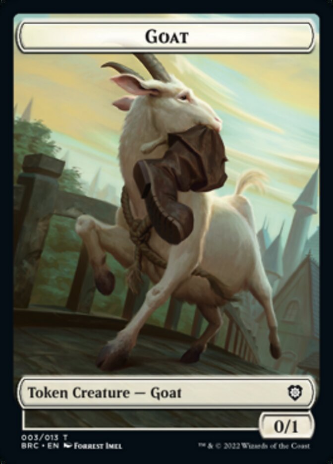 Construct (008) // Goat Double-Sided Token [The Brothers' War Commander Tokens] | Card Citadel