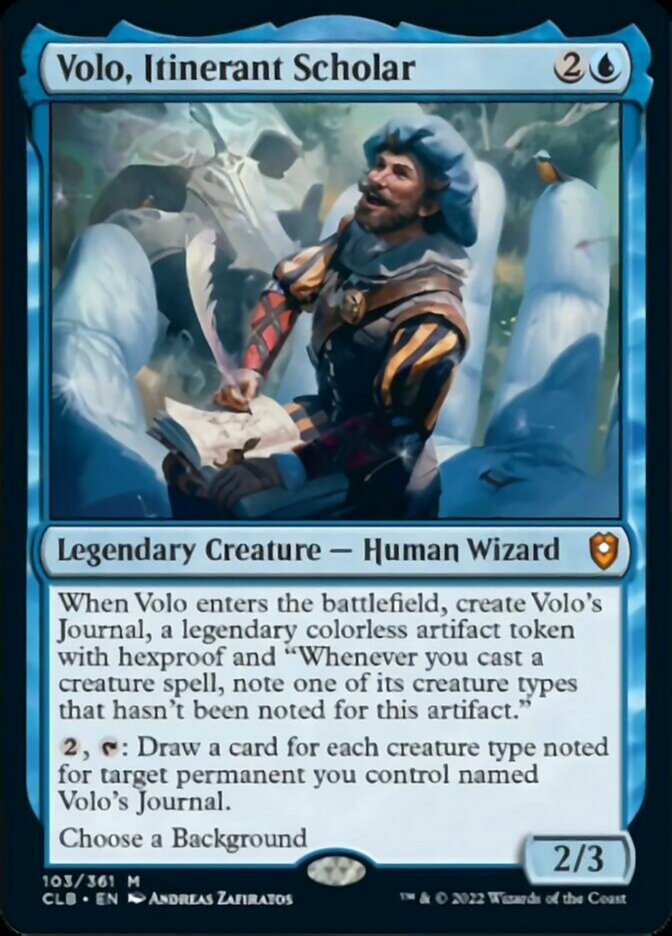 Volo, Itinerant Scholar [Commander Legends: Battle for Baldur's Gate] | Card Citadel