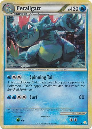 Feraligatr (20/123) (Cracked Ice Holo) [HeartGold & SoulSilver: Base Set] | Card Citadel
