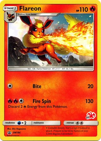 Flareon (SM186) (Charizard Stamp #27) [Battle Academy 2020] | Card Citadel