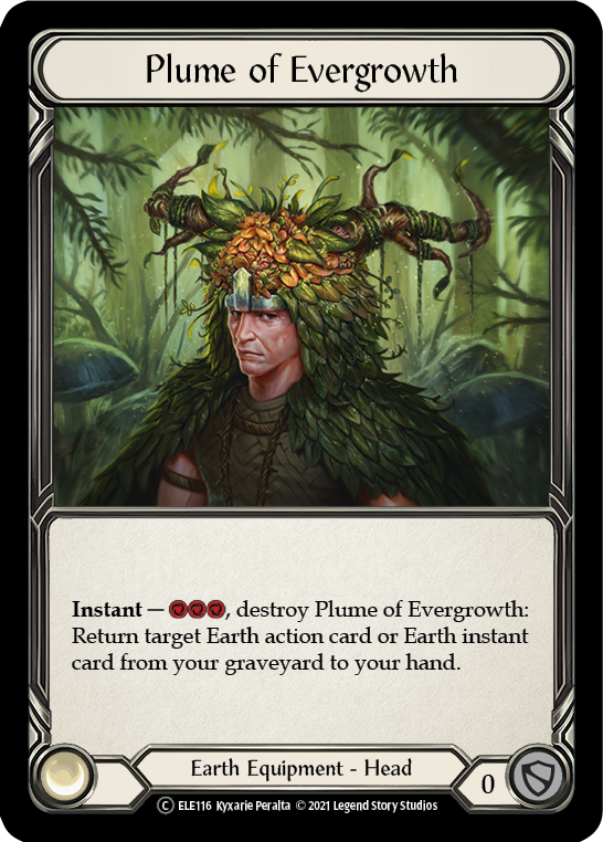 Plume of Evergrowth [U-ELE116] Unlimited Rainbow Foil | Card Citadel