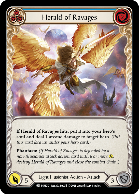Herald of Ravages (Blue) [PSM017] (Monarch Prism Blitz Deck) | Card Citadel