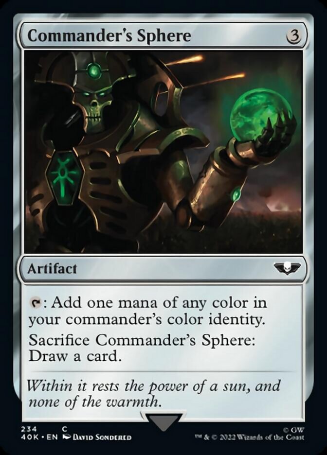 Commander's Sphere (234) (Surge Foil) [Universes Beyond: Warhammer 40,000] | Card Citadel