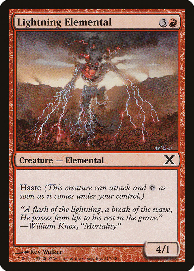 Lightning Elemental [Tenth Edition] | Card Citadel