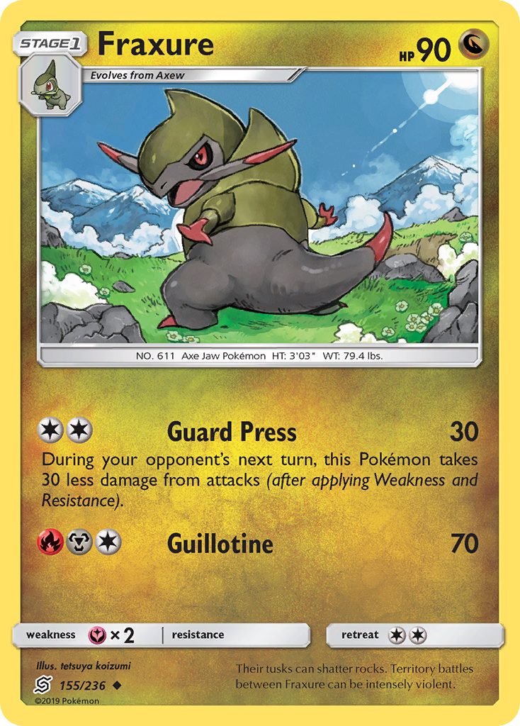 Fraxure (155/236) [Sun & Moon: Unified Minds] | Card Citadel