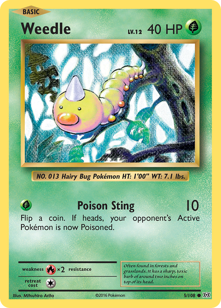 Weedle (5/108) [XY: Evolutions] | Card Citadel