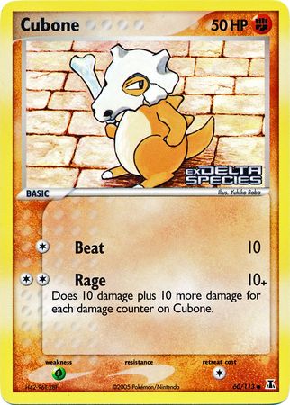 Cubone (60/113) (Stamped) [EX: Delta Species] | Card Citadel