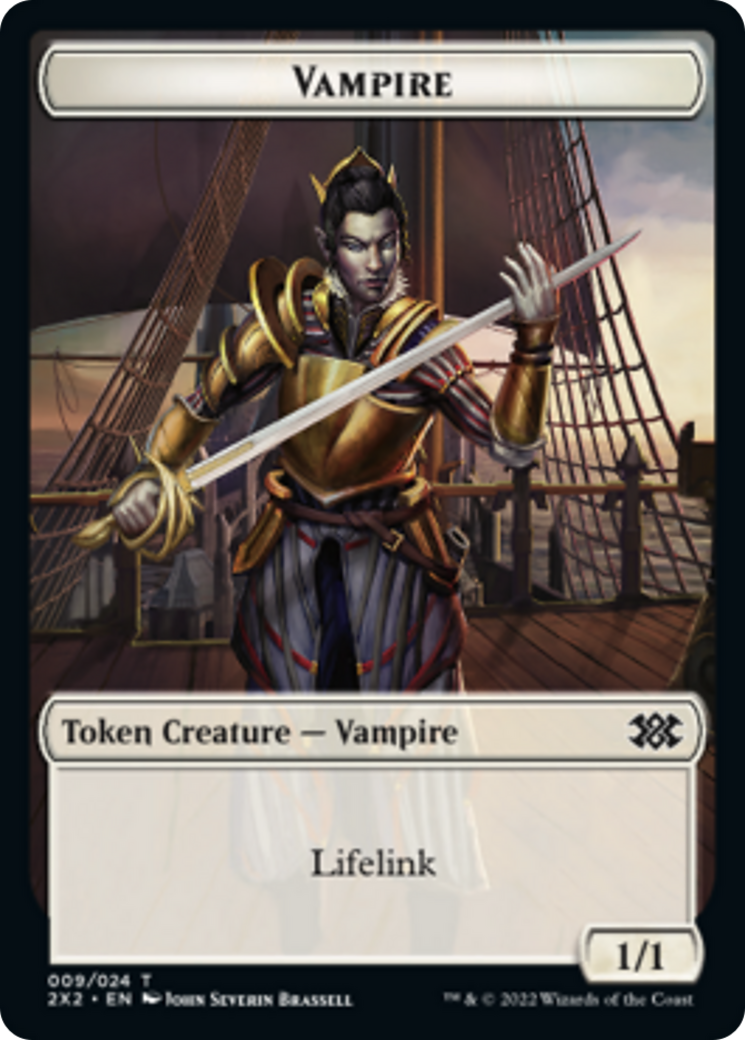 Saproling // Vampire Double-sided Token [Double Masters 2022 Tokens] | Card Citadel