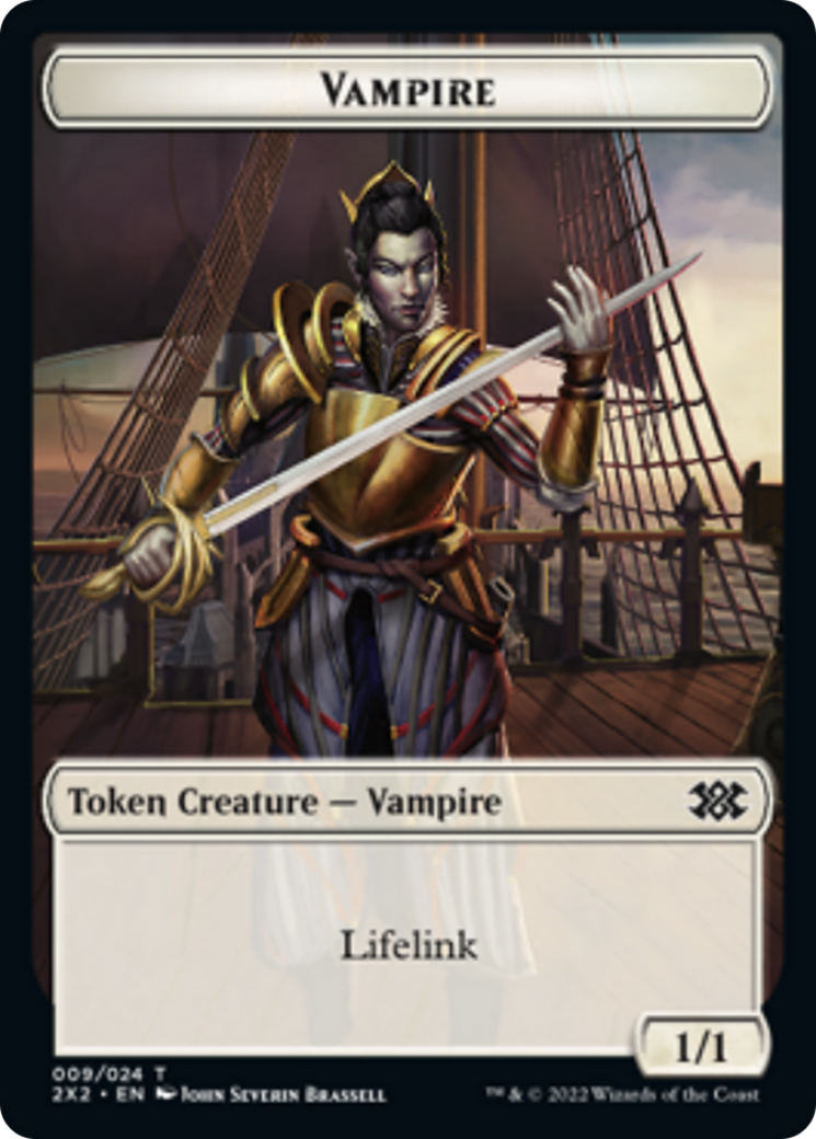 Worm // Vampire Double-sided Token [Double Masters 2022 Tokens] | Card Citadel