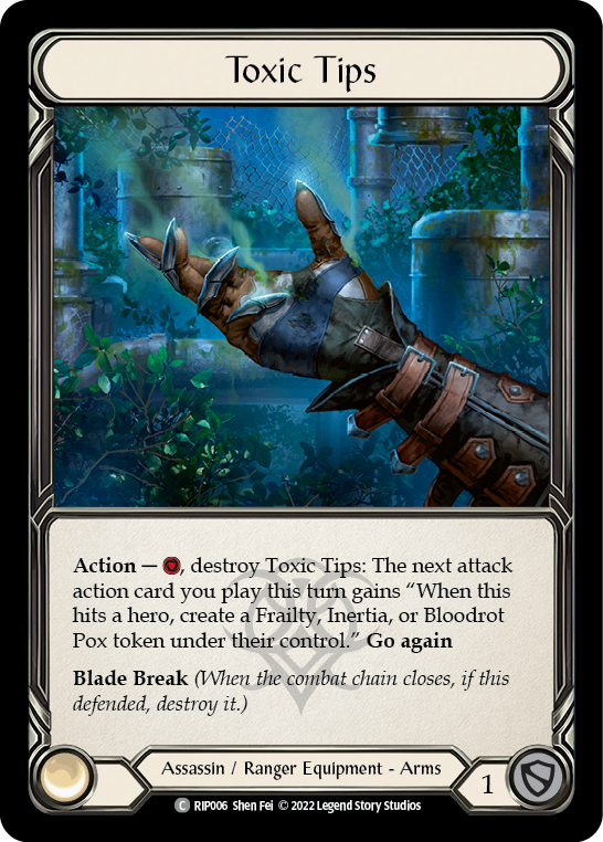 Toxic Tips [RIP006] (Outsiders Riptide Blitz Deck) | Card Citadel