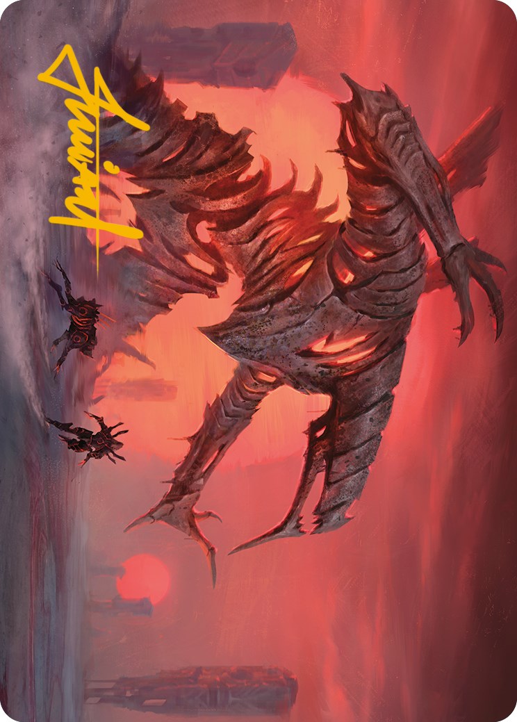 Red Sun's Zenith Art Card (Gold-Stamped Signature) [Phyrexia: All Will Be One Art Series] | Card Citadel