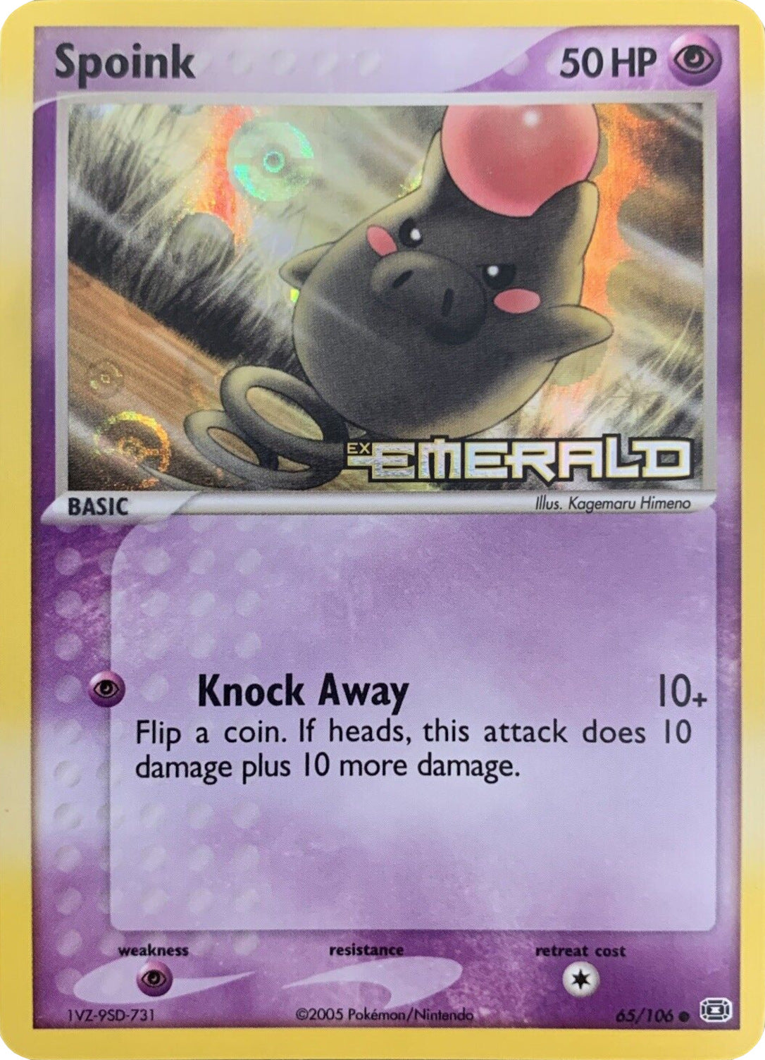 Spoink (65/106) (Stamped) [EX: Emerald] | Card Citadel