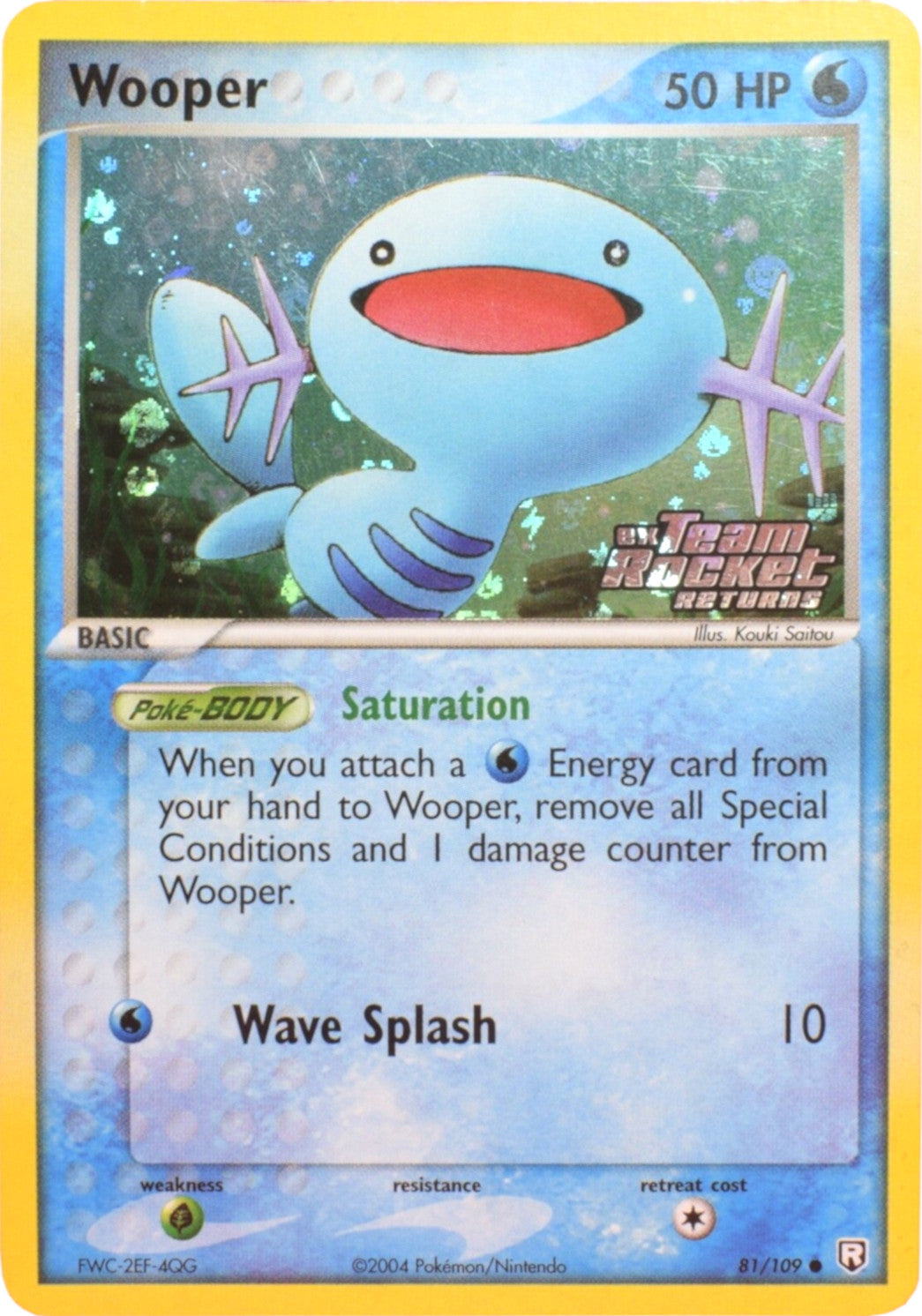 Wooper (81/109) (Stamped) [EX: Team Rocket Returns] | Card Citadel