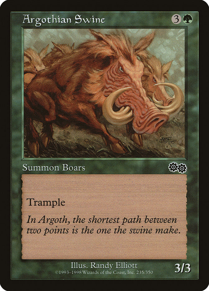 Argothian Swine [Urza's Saga] | Card Citadel